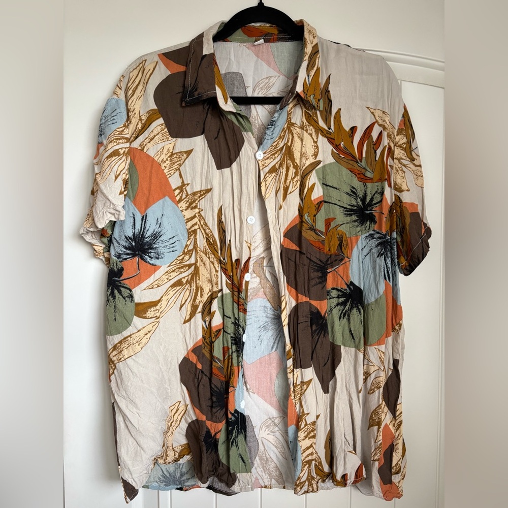 Tropical Print Men's Shirt